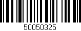 Código de barras (EAN, GTIN, SKU, ISBN): '50050325'