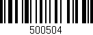 Código de barras (EAN, GTIN, SKU, ISBN): '500504'