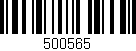 Código de barras (EAN, GTIN, SKU, ISBN): '500565'