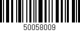 Código de barras (EAN, GTIN, SKU, ISBN): '50058009'