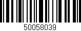 Código de barras (EAN, GTIN, SKU, ISBN): '50058039'