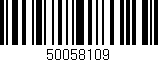 Código de barras (EAN, GTIN, SKU, ISBN): '50058109'