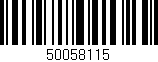 Código de barras (EAN, GTIN, SKU, ISBN): '50058115'