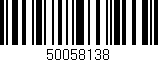 Código de barras (EAN, GTIN, SKU, ISBN): '50058138'