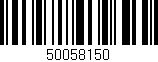 Código de barras (EAN, GTIN, SKU, ISBN): '50058150'