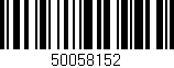 Código de barras (EAN, GTIN, SKU, ISBN): '50058152'