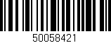 Código de barras (EAN, GTIN, SKU, ISBN): '50058421'