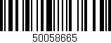 Código de barras (EAN, GTIN, SKU, ISBN): '50058665'