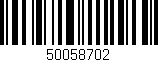 Código de barras (EAN, GTIN, SKU, ISBN): '50058702'
