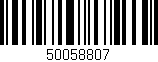 Código de barras (EAN, GTIN, SKU, ISBN): '50058807'