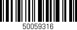 Código de barras (EAN, GTIN, SKU, ISBN): '50059316'