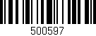 Código de barras (EAN, GTIN, SKU, ISBN): '500597'