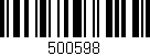 Código de barras (EAN, GTIN, SKU, ISBN): '500598'
