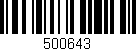 Código de barras (EAN, GTIN, SKU, ISBN): '500643'