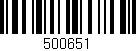 Código de barras (EAN, GTIN, SKU, ISBN): '500651'