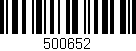 Código de barras (EAN, GTIN, SKU, ISBN): '500652'