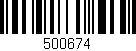 Código de barras (EAN, GTIN, SKU, ISBN): '500674'