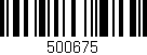 Código de barras (EAN, GTIN, SKU, ISBN): '500675'