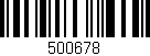 Código de barras (EAN, GTIN, SKU, ISBN): '500678'