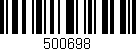 Código de barras (EAN, GTIN, SKU, ISBN): '500698'