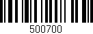 Código de barras (EAN, GTIN, SKU, ISBN): '500700'