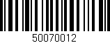 Código de barras (EAN, GTIN, SKU, ISBN): '50070012'