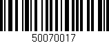Código de barras (EAN, GTIN, SKU, ISBN): '50070017'