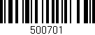 Código de barras (EAN, GTIN, SKU, ISBN): '500701'