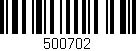 Código de barras (EAN, GTIN, SKU, ISBN): '500702'