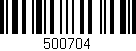 Código de barras (EAN, GTIN, SKU, ISBN): '500704'
