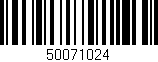 Código de barras (EAN, GTIN, SKU, ISBN): '50071024'