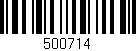Código de barras (EAN, GTIN, SKU, ISBN): '500714'