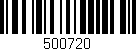 Código de barras (EAN, GTIN, SKU, ISBN): '500720'