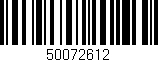 Código de barras (EAN, GTIN, SKU, ISBN): '50072612'