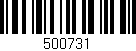 Código de barras (EAN, GTIN, SKU, ISBN): '500731'