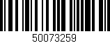 Código de barras (EAN, GTIN, SKU, ISBN): '50073259'