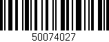 Código de barras (EAN, GTIN, SKU, ISBN): '50074027'