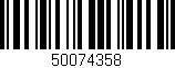 Código de barras (EAN, GTIN, SKU, ISBN): '50074358'
