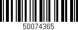 Código de barras (EAN, GTIN, SKU, ISBN): '50074365'