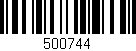 Código de barras (EAN, GTIN, SKU, ISBN): '500744'