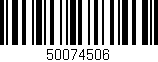 Código de barras (EAN, GTIN, SKU, ISBN): '50074506'