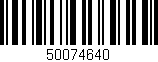 Código de barras (EAN, GTIN, SKU, ISBN): '50074640'