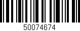 Código de barras (EAN, GTIN, SKU, ISBN): '50074674'