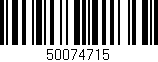 Código de barras (EAN, GTIN, SKU, ISBN): '50074715'