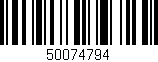 Código de barras (EAN, GTIN, SKU, ISBN): '50074794'