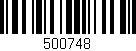 Código de barras (EAN, GTIN, SKU, ISBN): '500748'