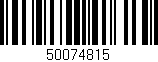 Código de barras (EAN, GTIN, SKU, ISBN): '50074815'