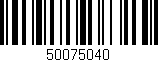 Código de barras (EAN, GTIN, SKU, ISBN): '50075040'