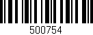 Código de barras (EAN, GTIN, SKU, ISBN): '500754'