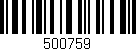 Código de barras (EAN, GTIN, SKU, ISBN): '500759'